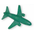 Airplane Stock Shape Pencil Top Eraser